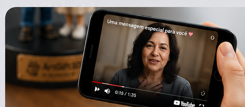 Memória em vídeo acessada pelo celular